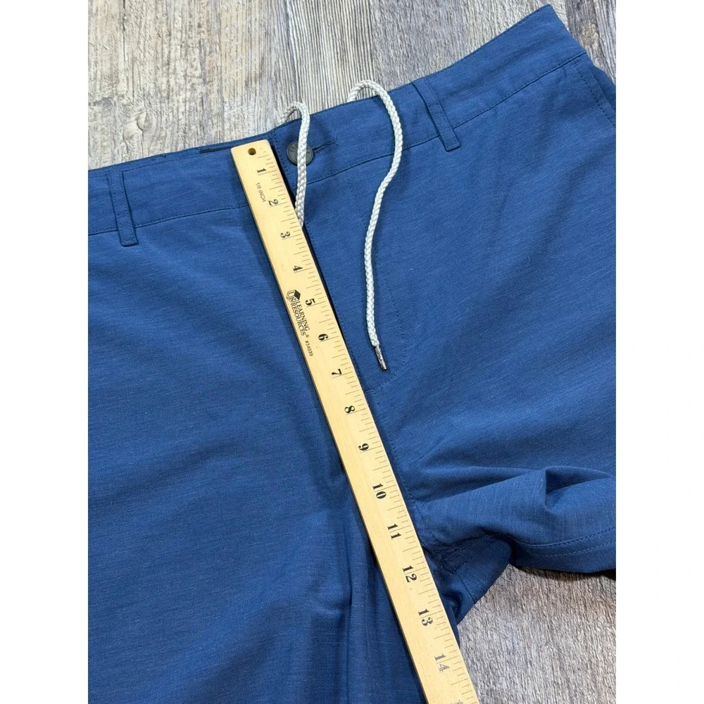 Faherty All Day Shorts Mens 35 Blue Hybrid Performance Quick Dry 9